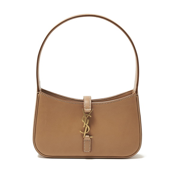 Saint Laurent Leather Handbag Hobo Brown - Picture 1 of 9